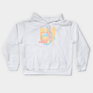 Pastel paint geometric pink Kids Hoodie